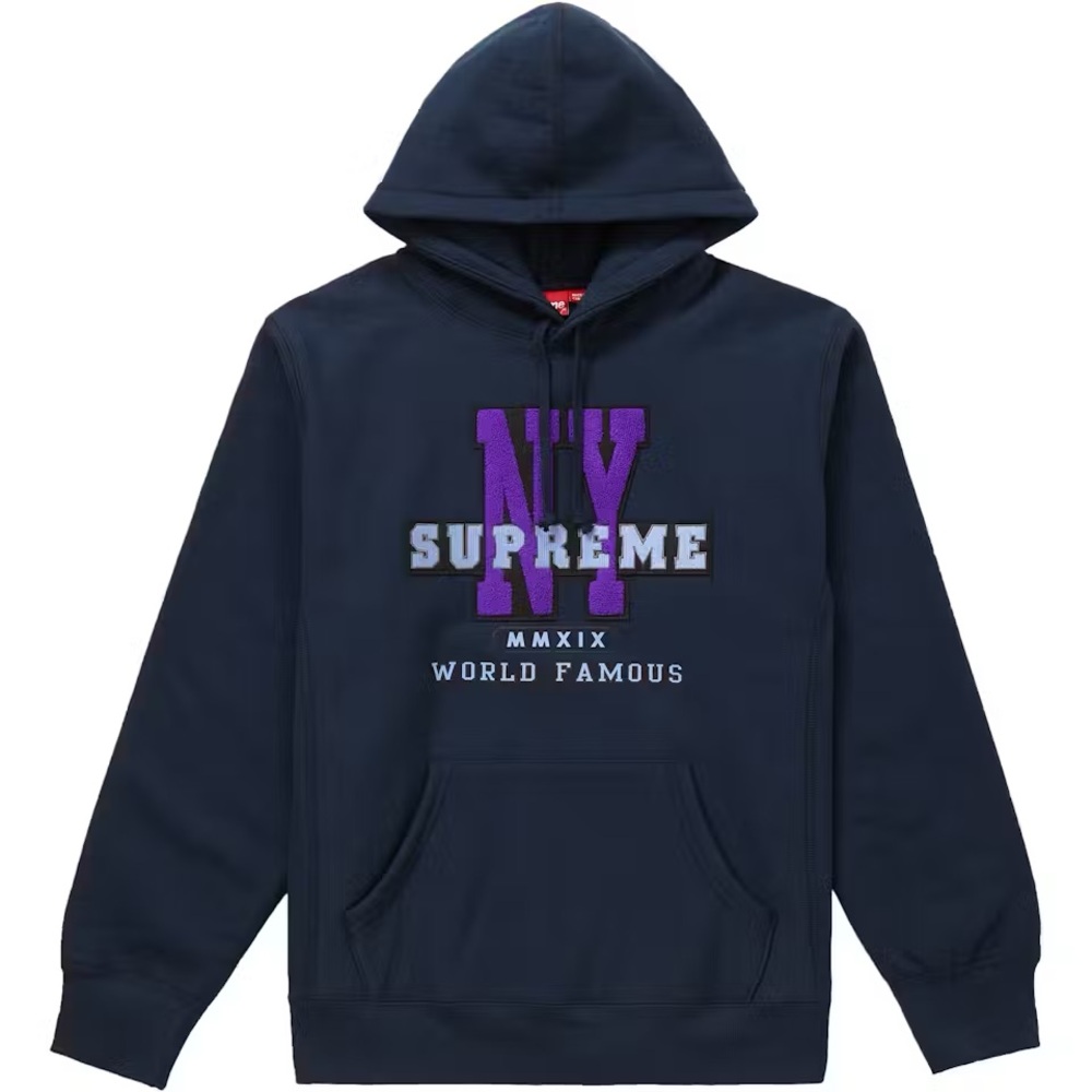 Supreme Navy and Purple Hoodie Sz S